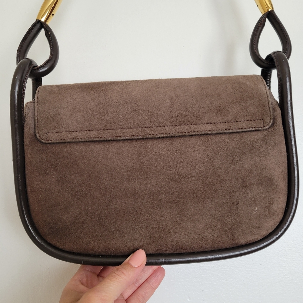 Gucci Suede Shoulder Bag - Picture 6 of 11